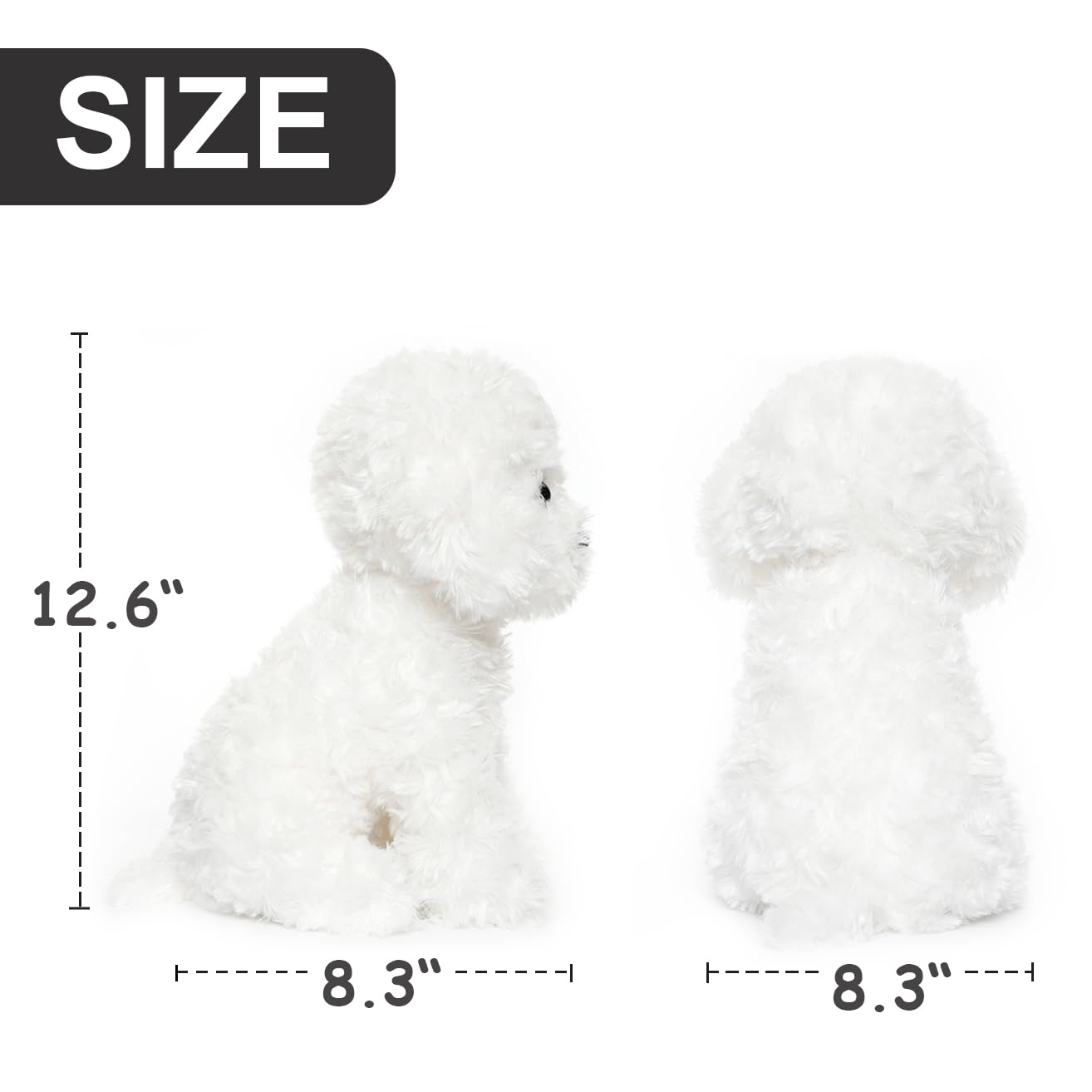 WEIGEDU White Toy Poodle Plush – 12.6-Inch Cuddle Puppy for Kids & Babies