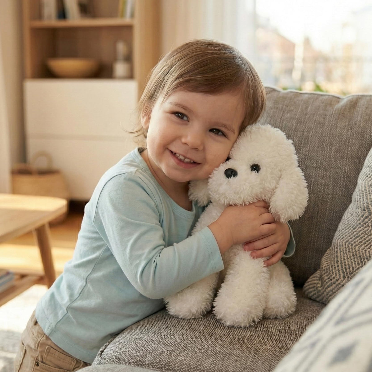 WEIGEDU White Toy Poodle Plush – 12.6-Inch Cuddle Puppy for Kids & Babies
