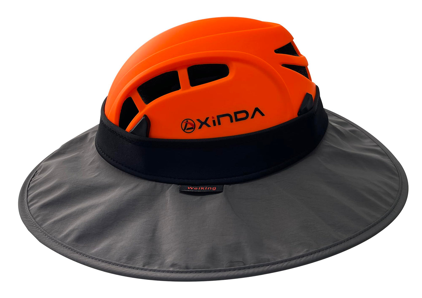 Weiking Climbing Helmet Sun Hat – Lightweight, Waterproof, Foldable Shade for Rescue & Construction (Grey-Black)