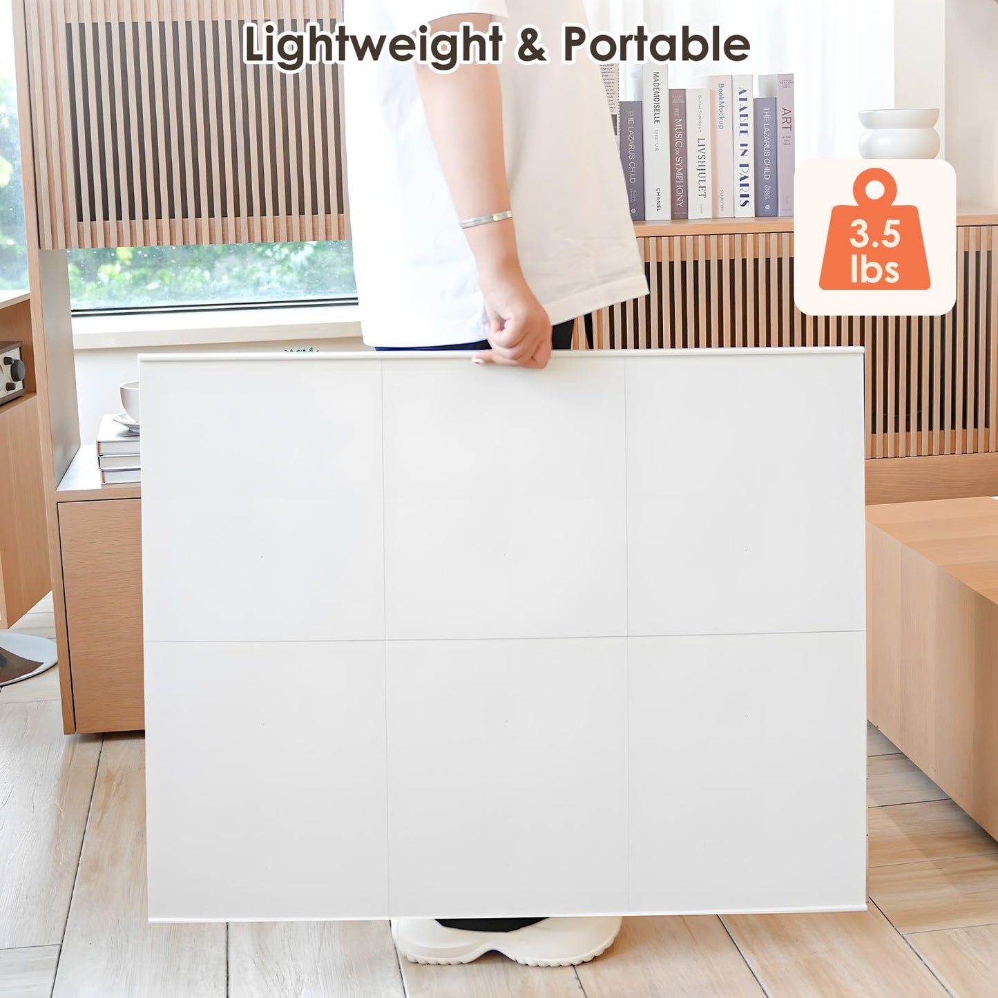 WELGEE 1000-Piece Tilting Puzzle Board with Stand | Lightweight 31x24in Puzzle Table