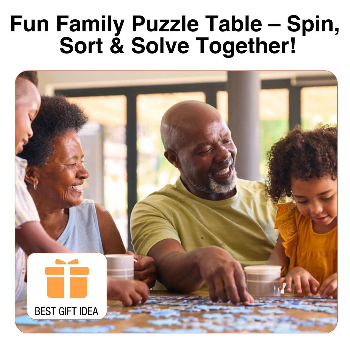 WelGEE 1000-Piece Rotating Puzzle Board with Drawers & Cover | 30x22in