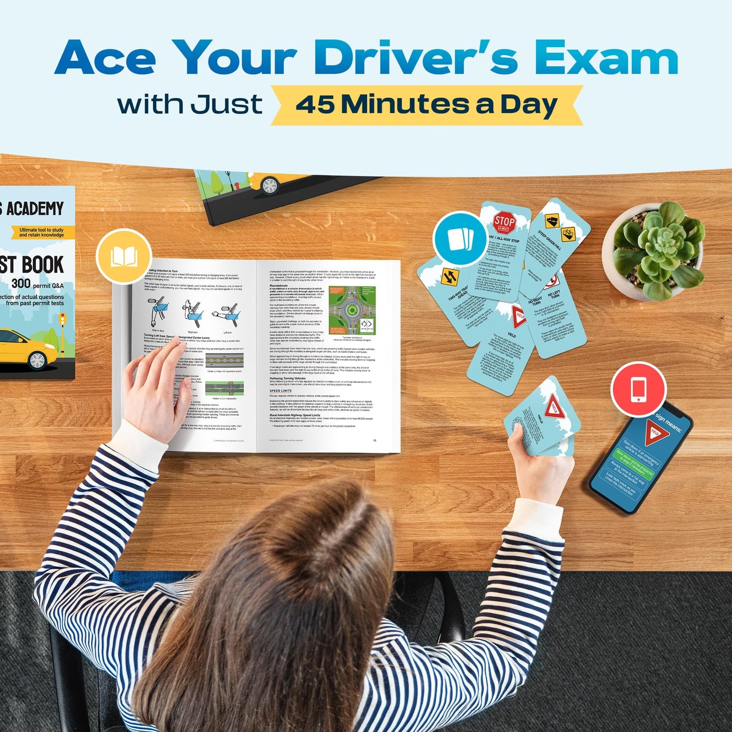 WELL BALANCED Driving Exam Pass Kit for Teens (15-18) | All-in-One Driver's Study Gift