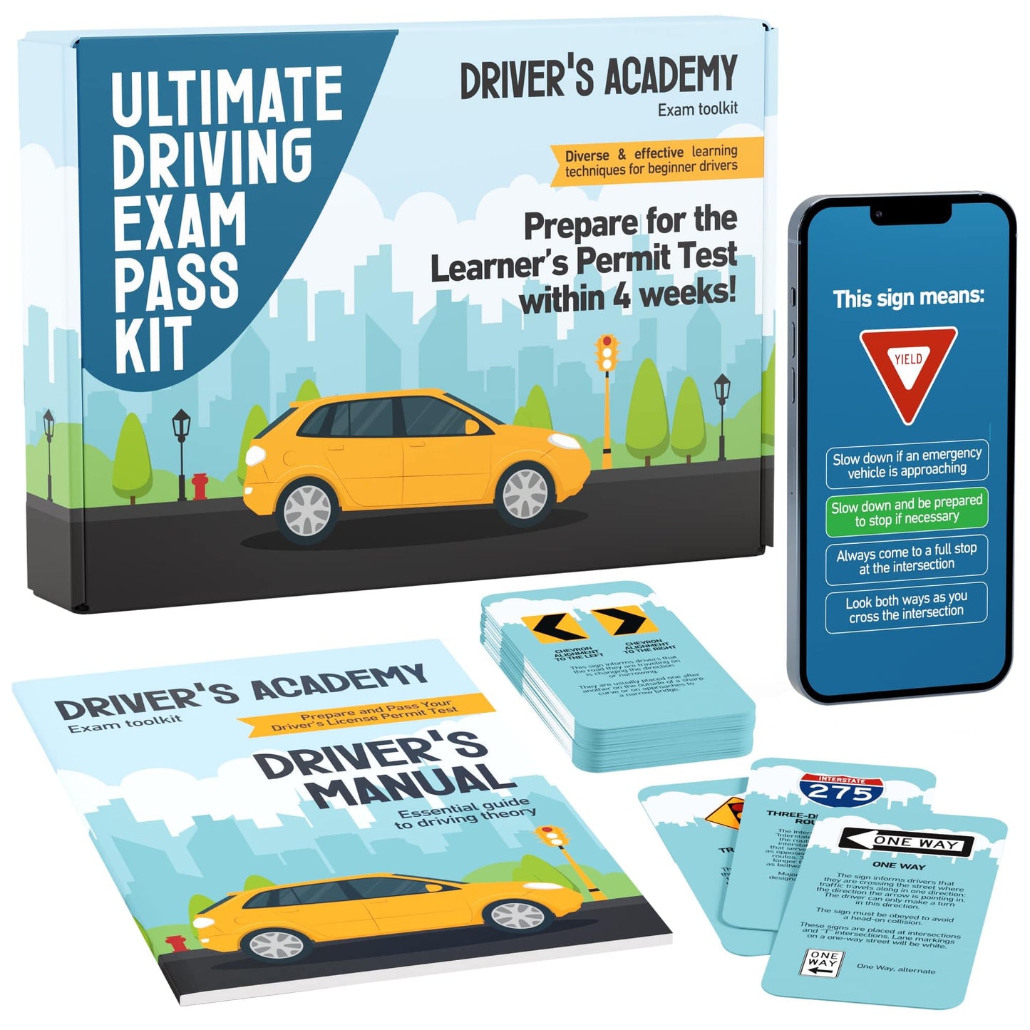 WELL BALANCED Driving Exam Pass Kit for Teens (15-18) | All-in-One Driver's Study Gift