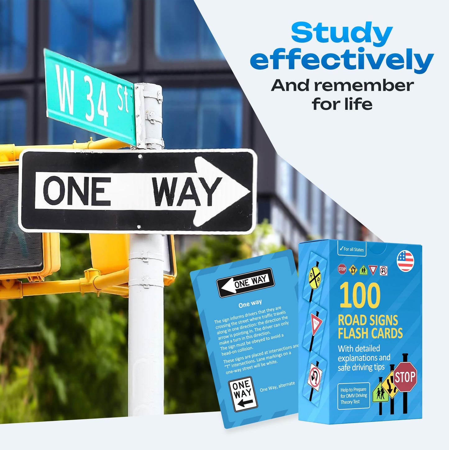 WELL BALANCED Road Signs Flash Cards – DMV Permit Test Prep