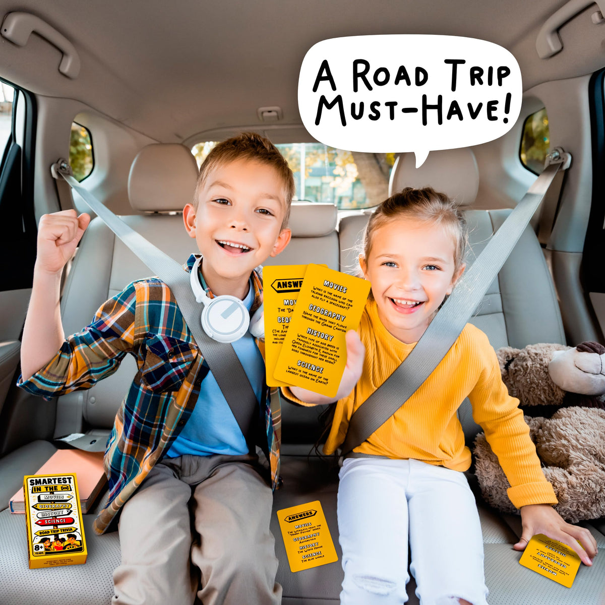 WELL BALANCED Road Trip Trivia – Family Car Games for Ages 8+ | 140 Questions