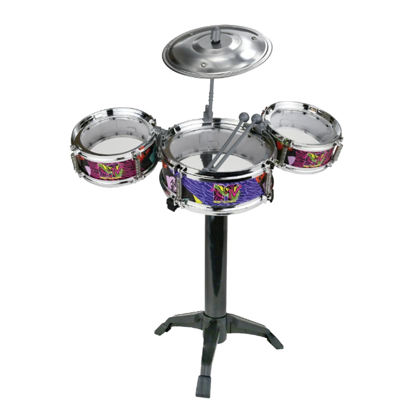 Well Played MTV Desktop Drum Set – Officially Licensed Mini Desk Drum Kit for Kids & Adults (Ages 6+)