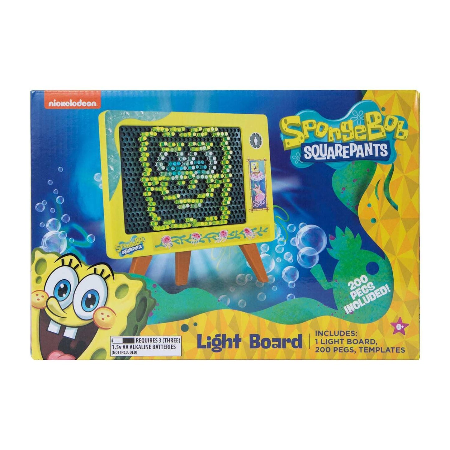 Well Played Spongebob Light Board – Interactive Kids Toy for Creative, Constructive Play (Ages 6+)