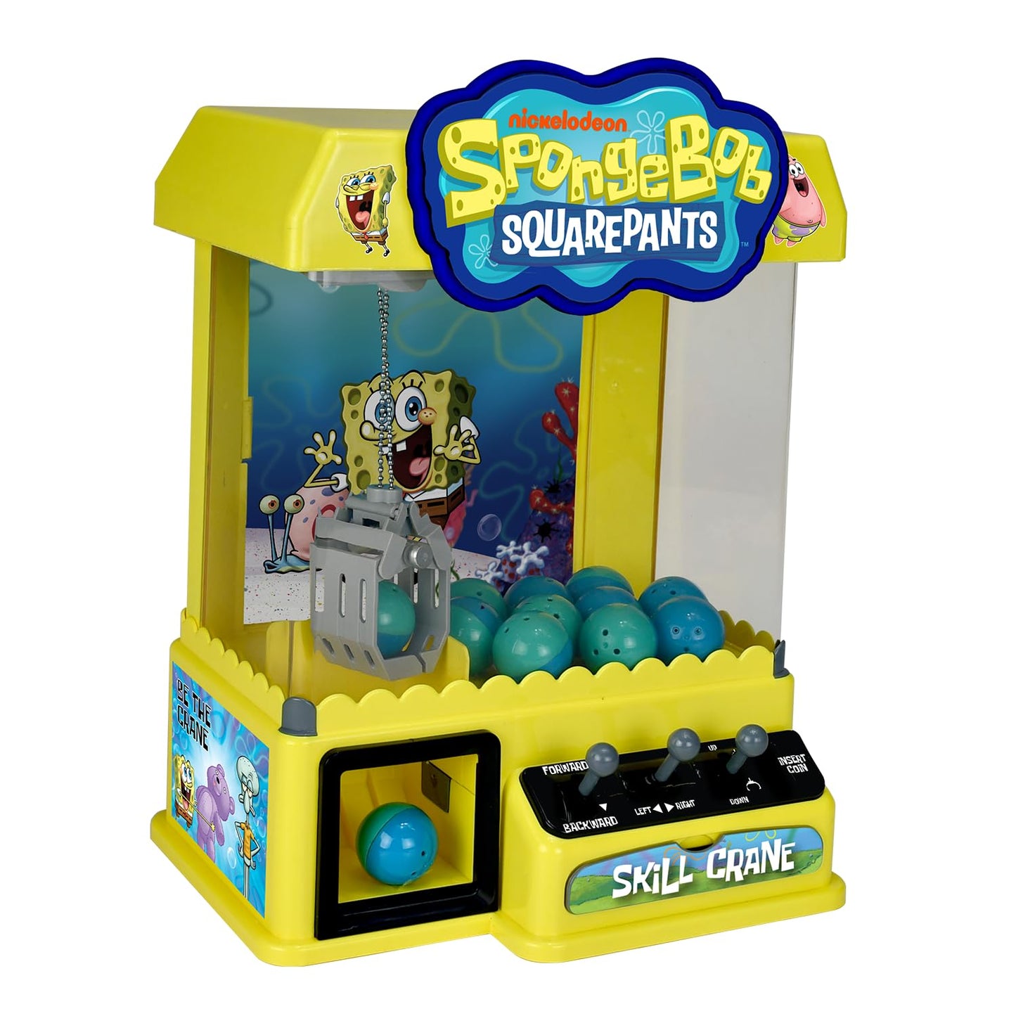 Well Played SpongeBob Skill Crane Game – Home Arcade Claw for Kids 6+