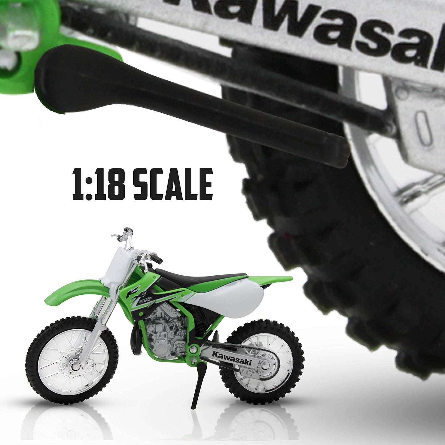 Welly Die Cast Motorcycle Yellow Suzuki DR-Z400S - 1:18 Scale | Collectible Diecast Bike