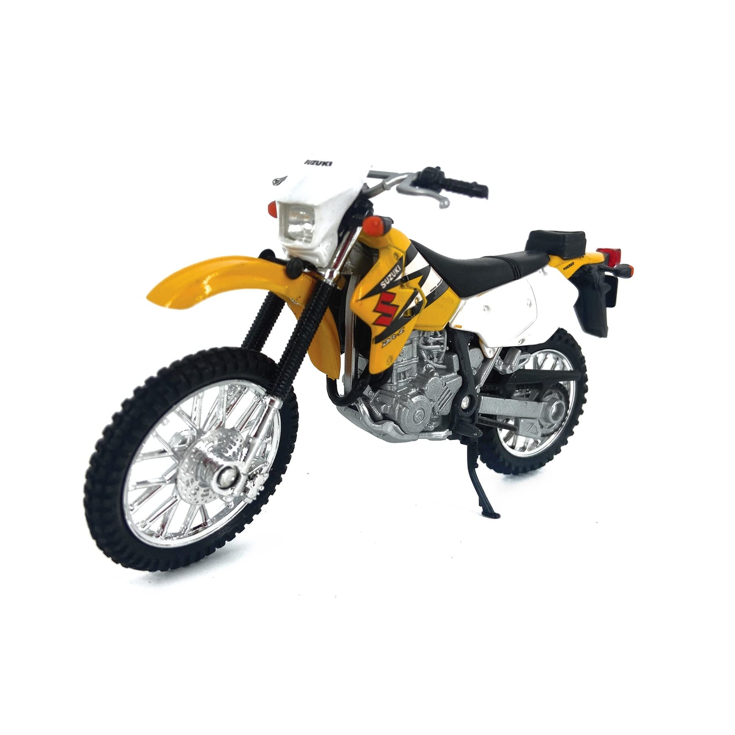 Welly Die Cast Motorcycle Yellow Suzuki DR-Z400S - 1:18 Scale | Collectible Diecast Bike