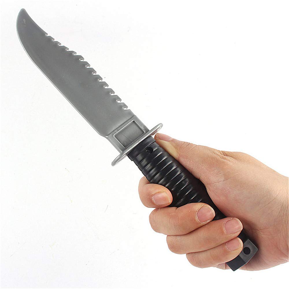 Wendy Mall 3pcs Plastic Knife Toy — Retractable Gag Props for Parties & Halloween