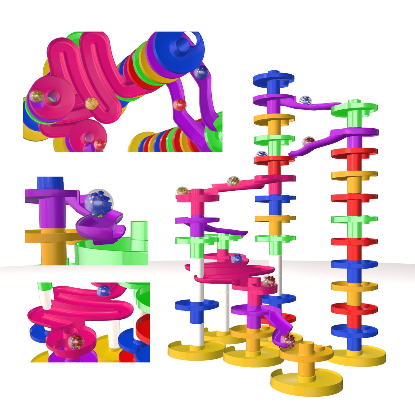 WEofferwhatYOUwant Super Ball Drop – 28-Piece Giant Marble Run for Toddlers