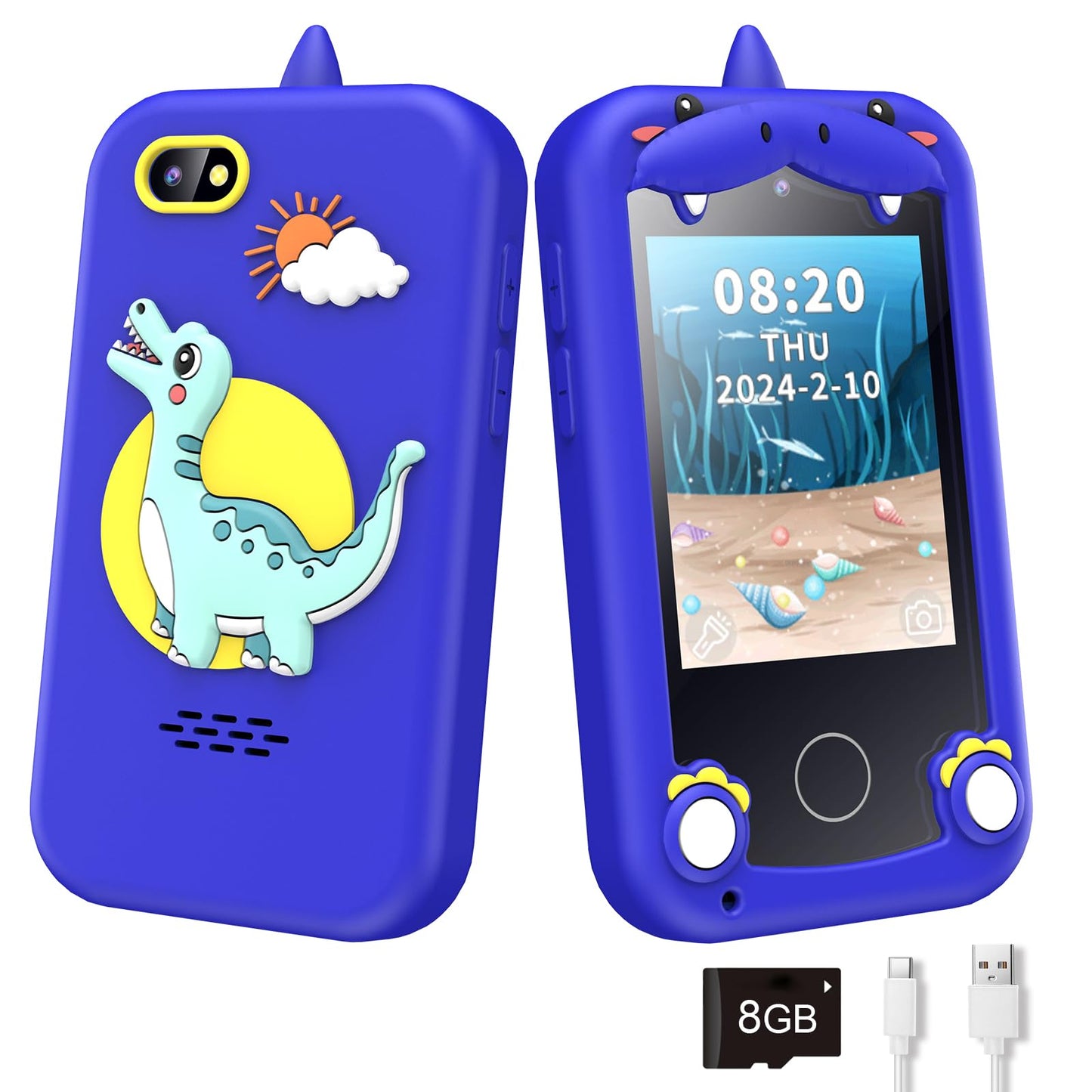 WEOLULI Kids Phone: Educational Smartphone Toy for 3-10 Year Olds – Camera, Games, Music