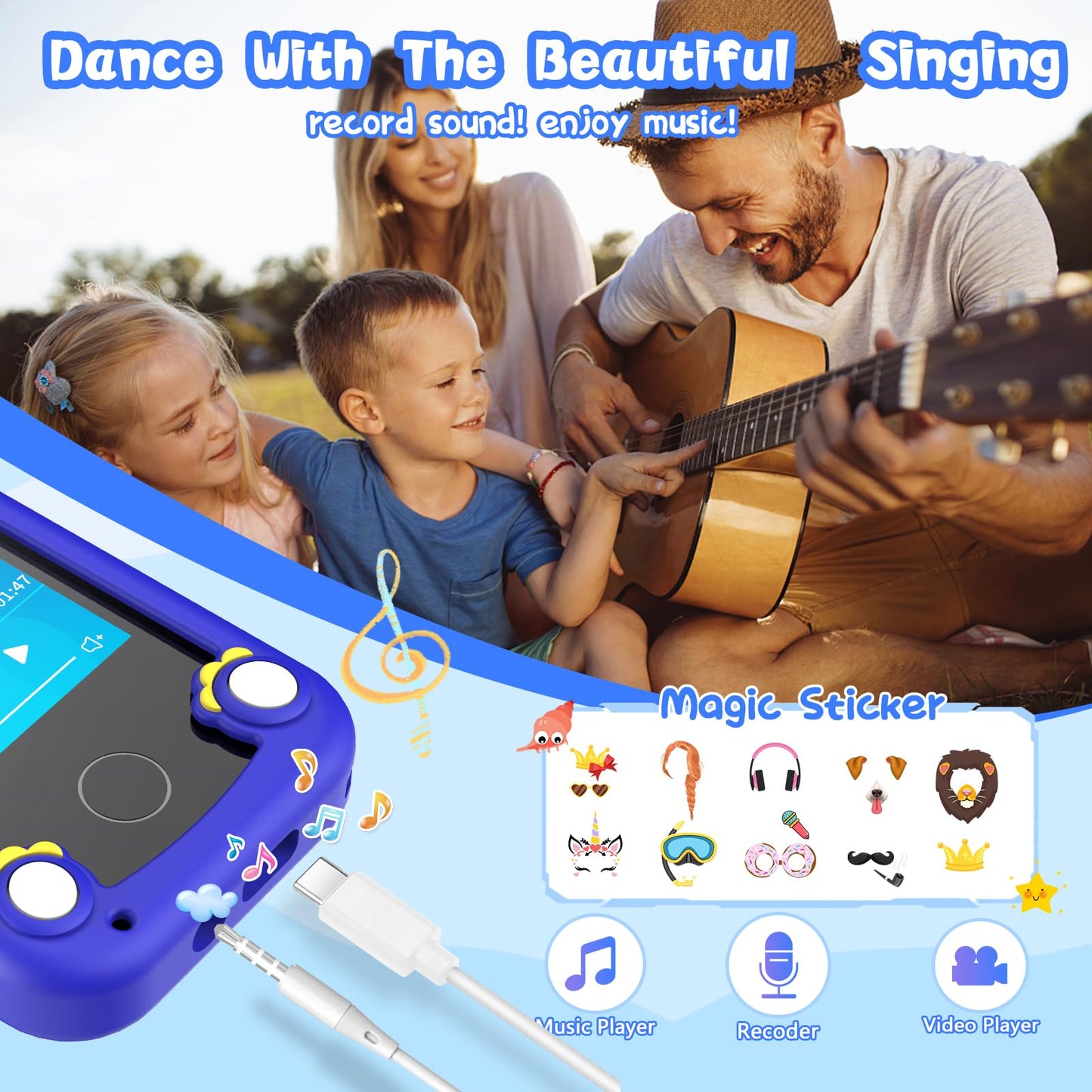 WEOLULI Kids Phone: Educational Smartphone Toy for 3-10 Year Olds – Camera, Games, Music