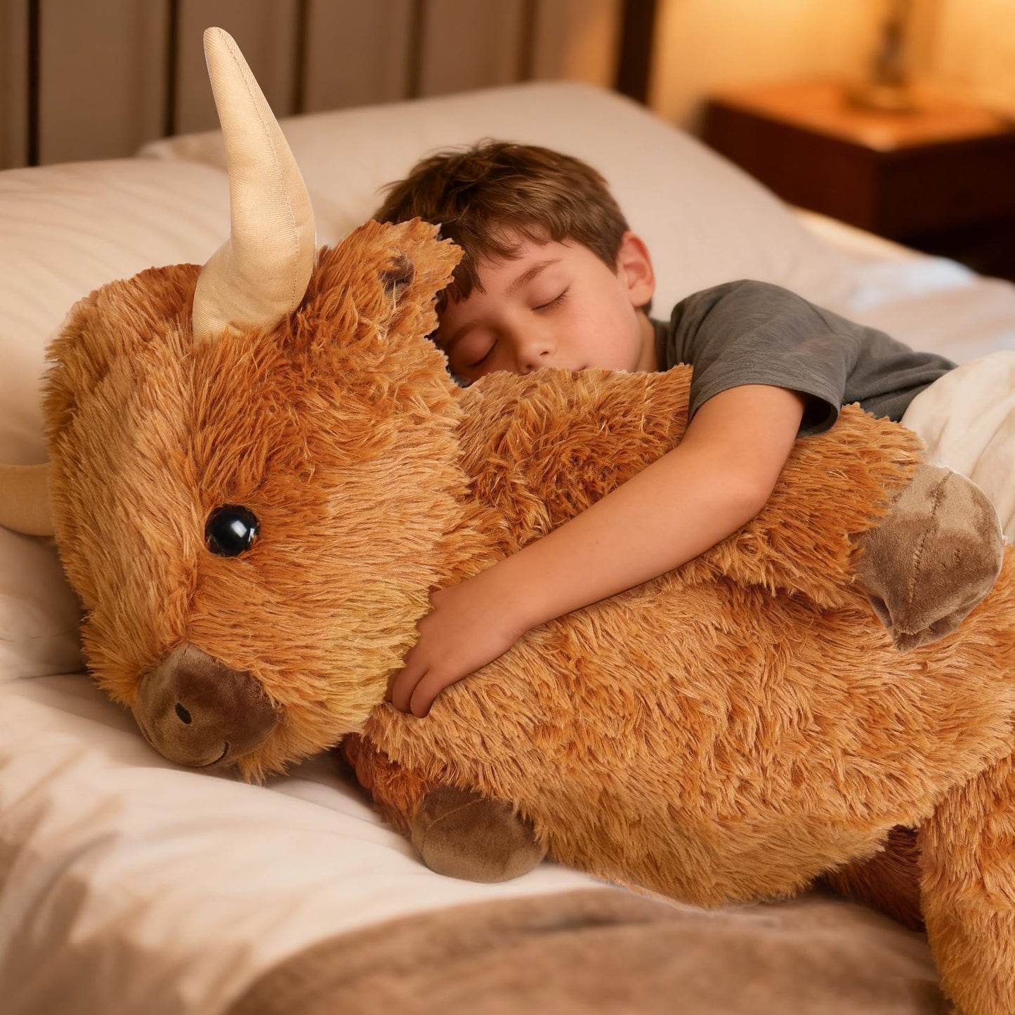 Wepop Giant Highland Cow Plush – 36in Cuddly Stuffed Animal for Gifts & Decor