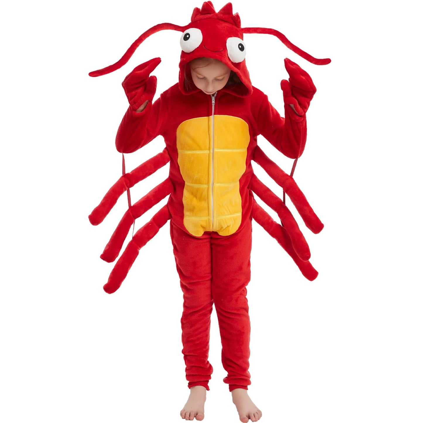 WEQJC Kids Flannel Animal Onesie Costume – Cozy One-Piece Dress-Up for Halloween & Christmas