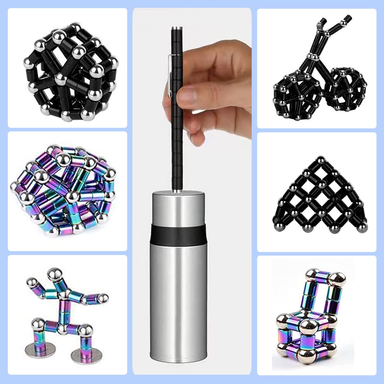 Wercow Fidget Pen - Decompression Magnetic Pen for Focus, Creativity & Play (Black)