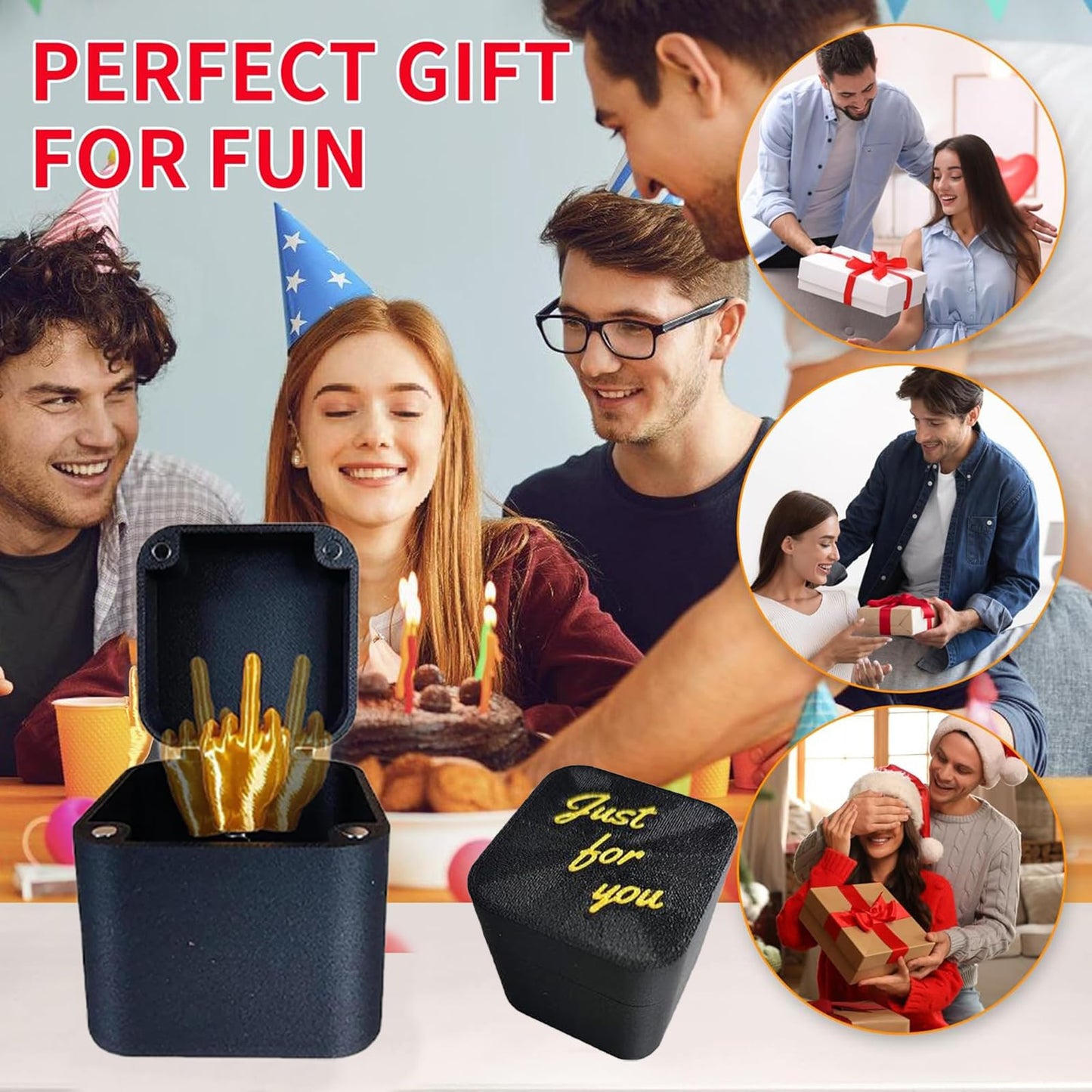 Wercow Finger Box – Funny Pop-Up Ring Box Gift for Office & Home