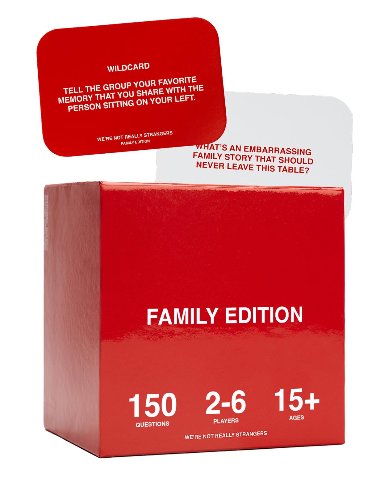 WE'RE NOT REALLY STRANGERS Family Edition Card Game – 150 Conversation Cards for Adults, Teens & Families | 2-6 Players
