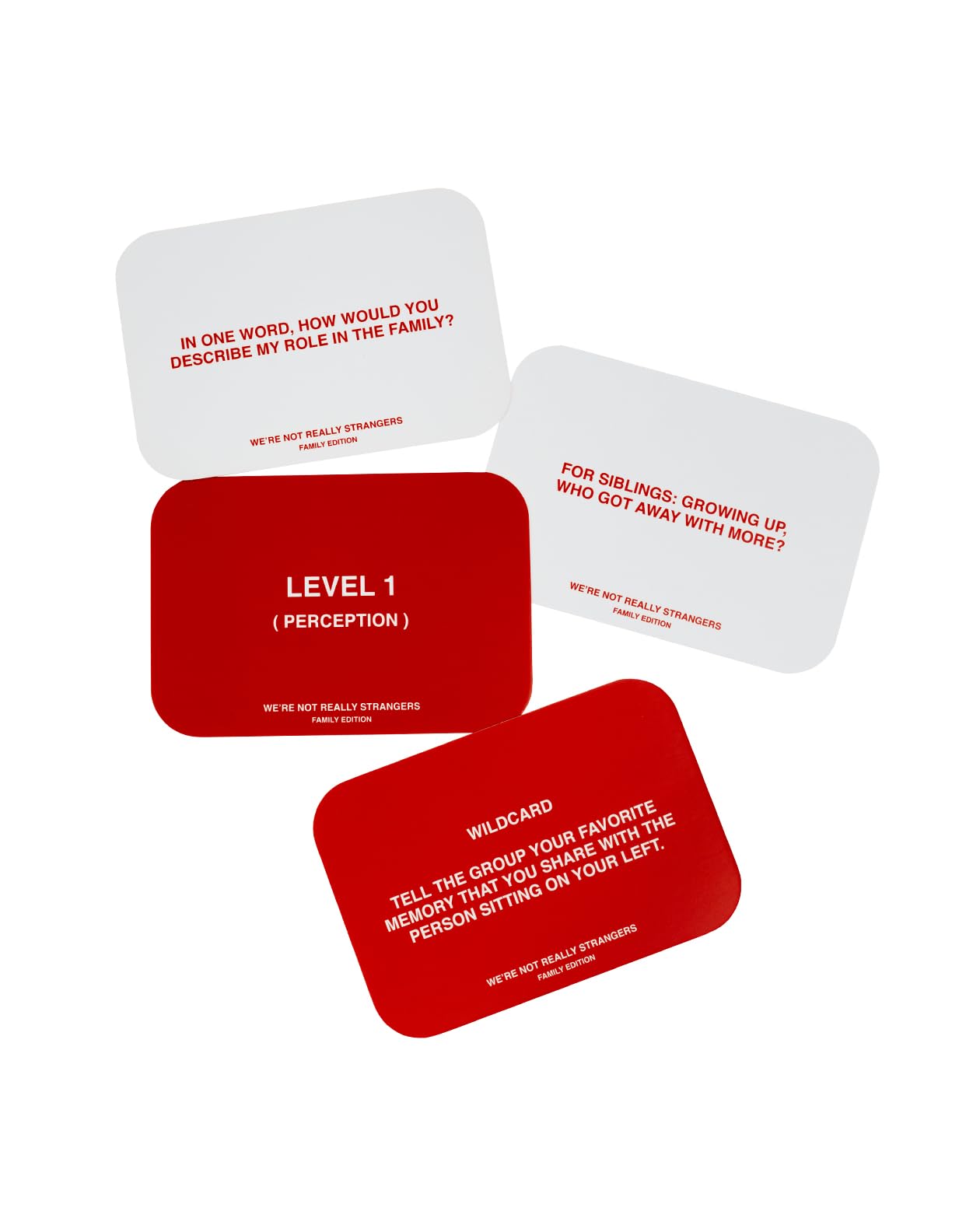 WE'RE NOT REALLY STRANGERS Family Edition Card Game – 150 Conversation Cards for Adults, Teens & Families | 2-6 Players