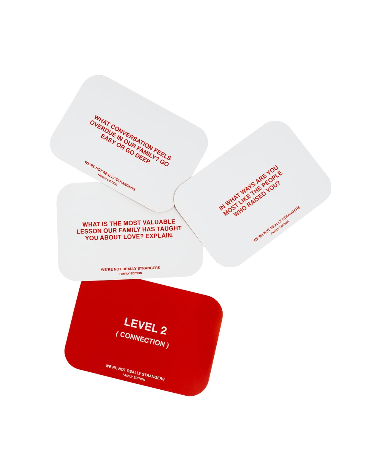 WE'RE NOT REALLY STRANGERS Family Edition Card Game – 150 Conversation Cards for Adults, Teens & Families | 2-6 Players