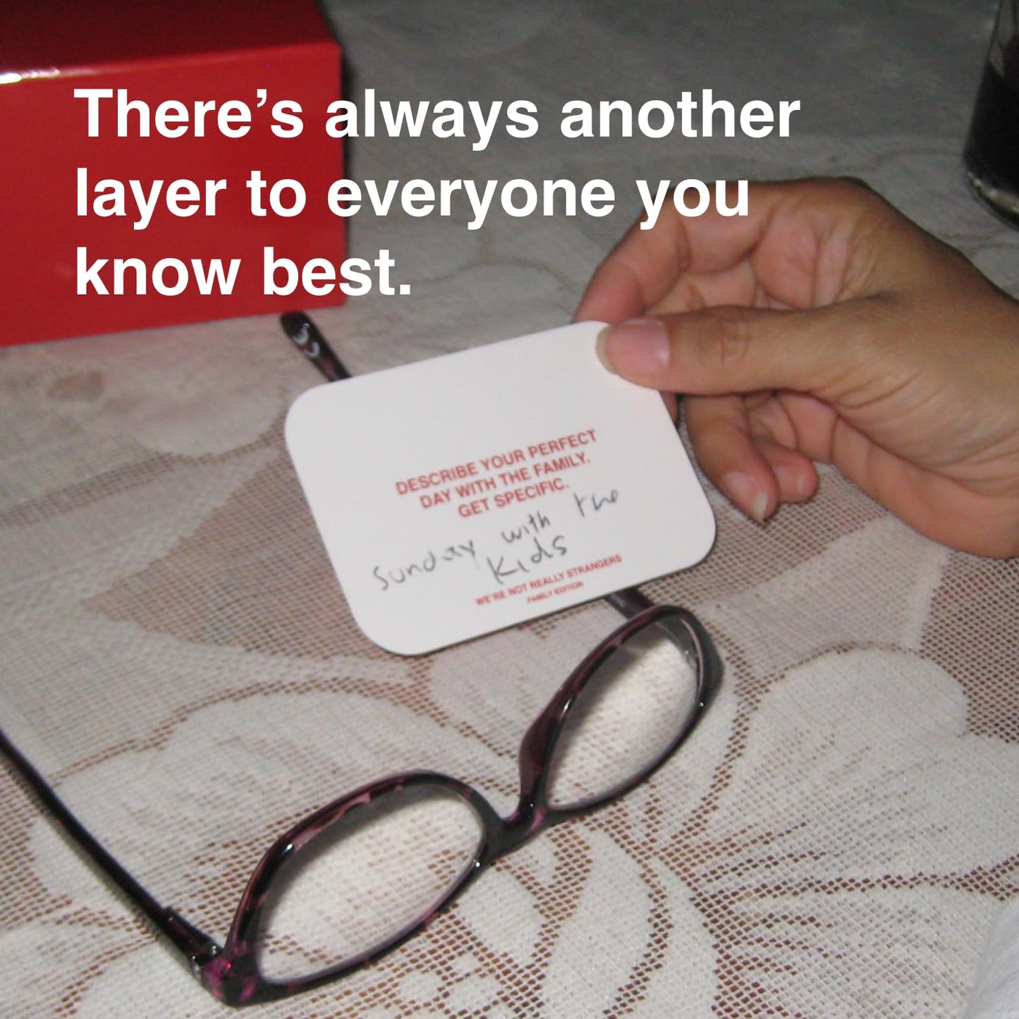 WE'RE NOT REALLY STRANGERS Family Edition Card Game – 150 Conversation Cards for Adults, Teens & Families | 2-6 Players