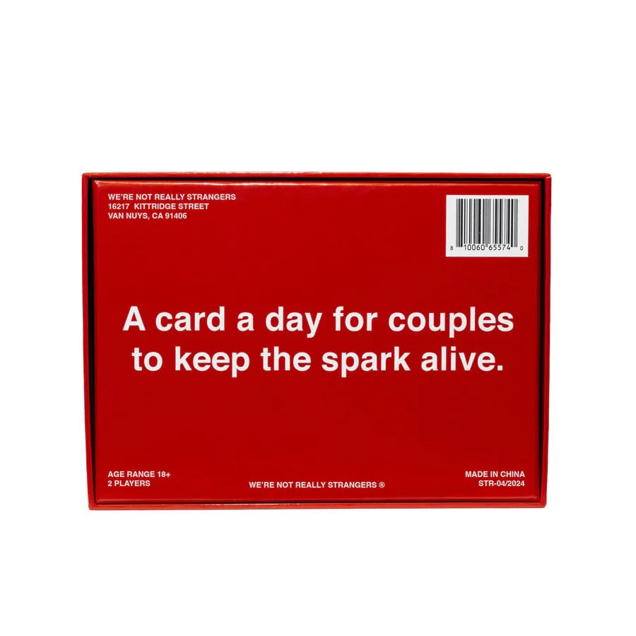 WE'RE NOT REALLY STRANGERS 365 Card Game for Couples — Daily Scratch-Off Prompts (Ages 18+, 2 Players)