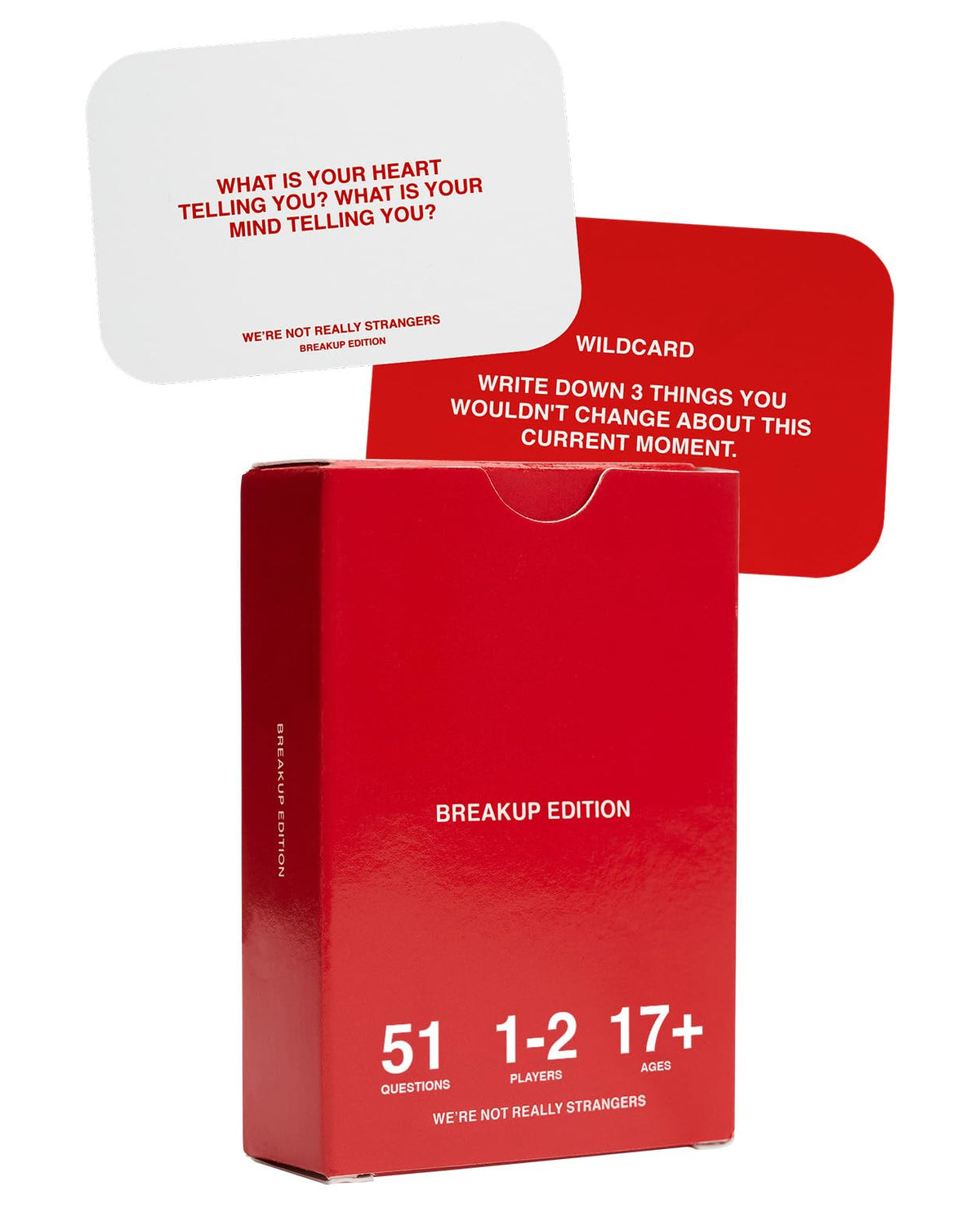 WE'RE NOT REALLY STRANGERS Breakup Expansion – 51 Introspective Cards for Self-Reflection, 1-2 Players, Ages 18+