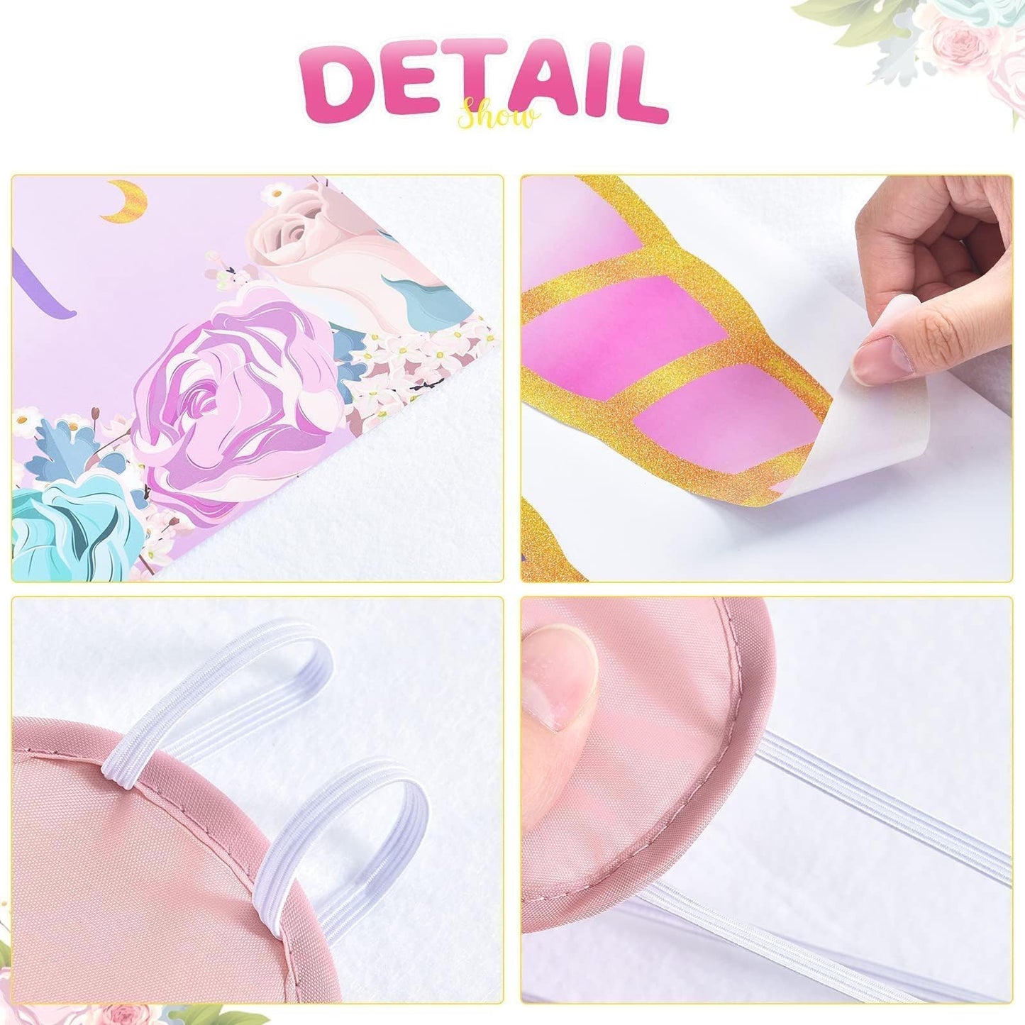 WERNNSAI Pin The Horn on The Unicorn - Unicorn Birthday Poster & Party Game