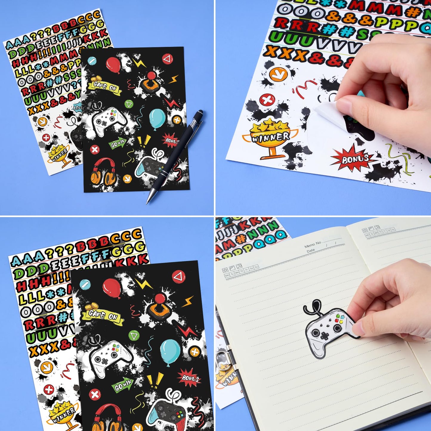 WERNNSAI Luminous Game Diary for Boys | Secret Diary with Lock & Pen
