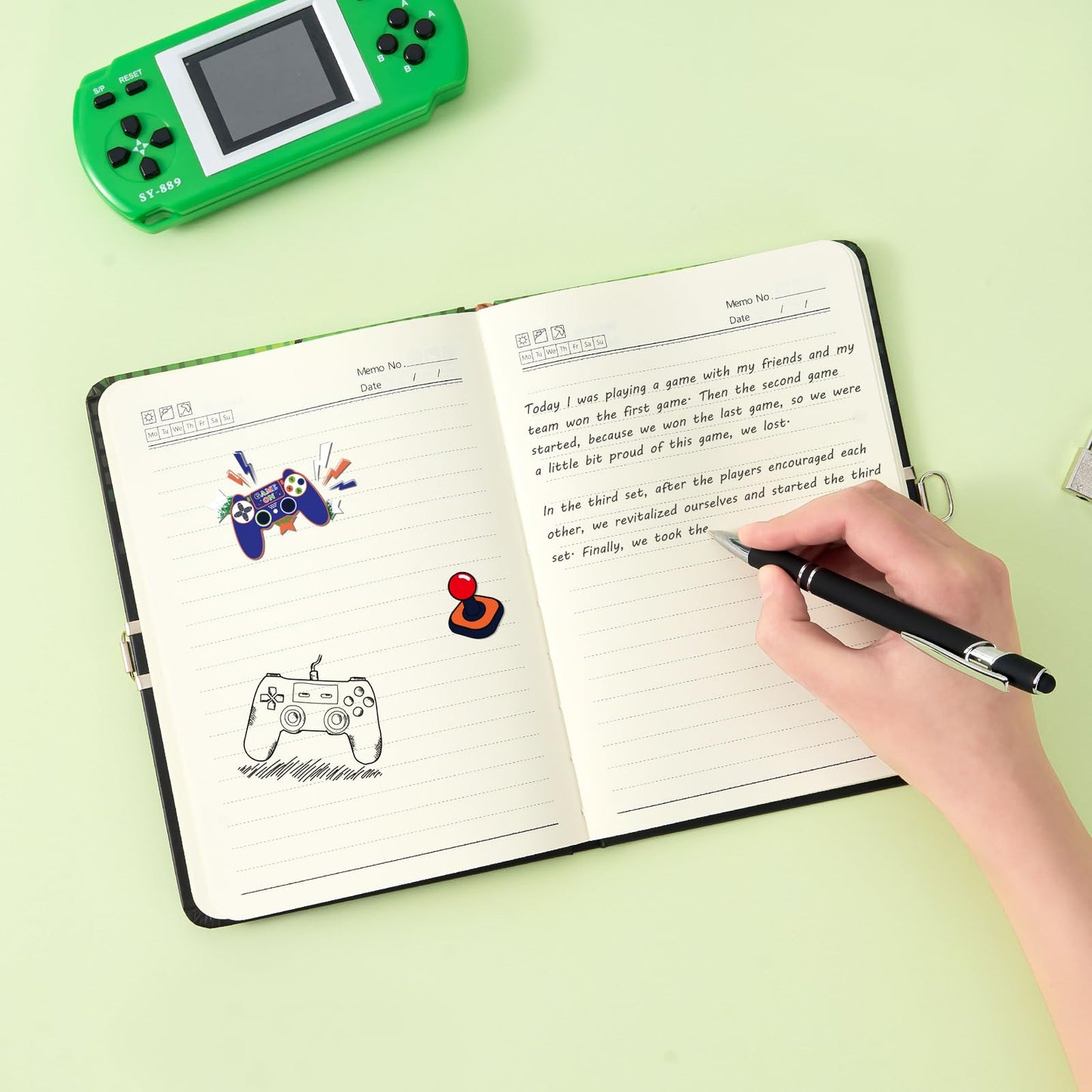 WERNNSAI Luminous Kids Diary for Boys – Secret Lock Journal, A5 Gift Set
