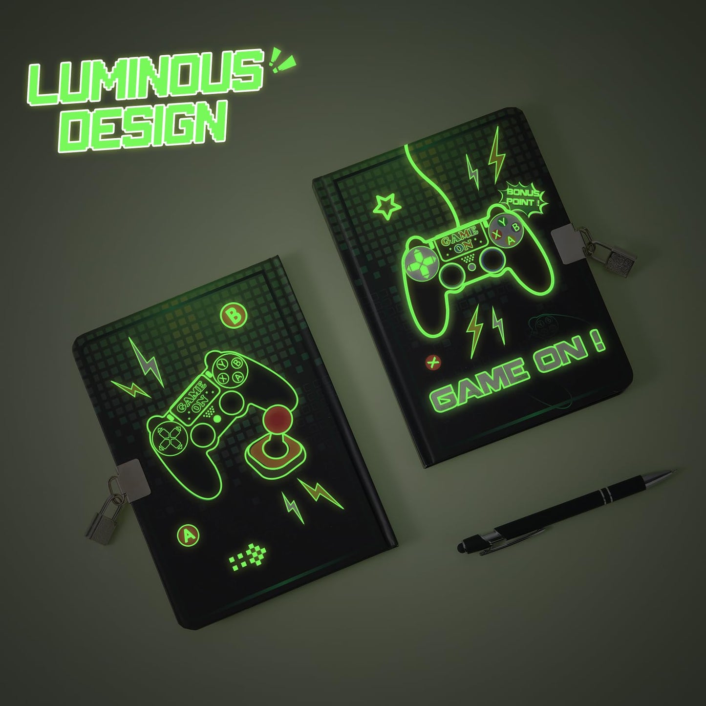 WERNNSAI Luminous Kids Diary for Boys – Secret Lock Journal, A5 Gift Set