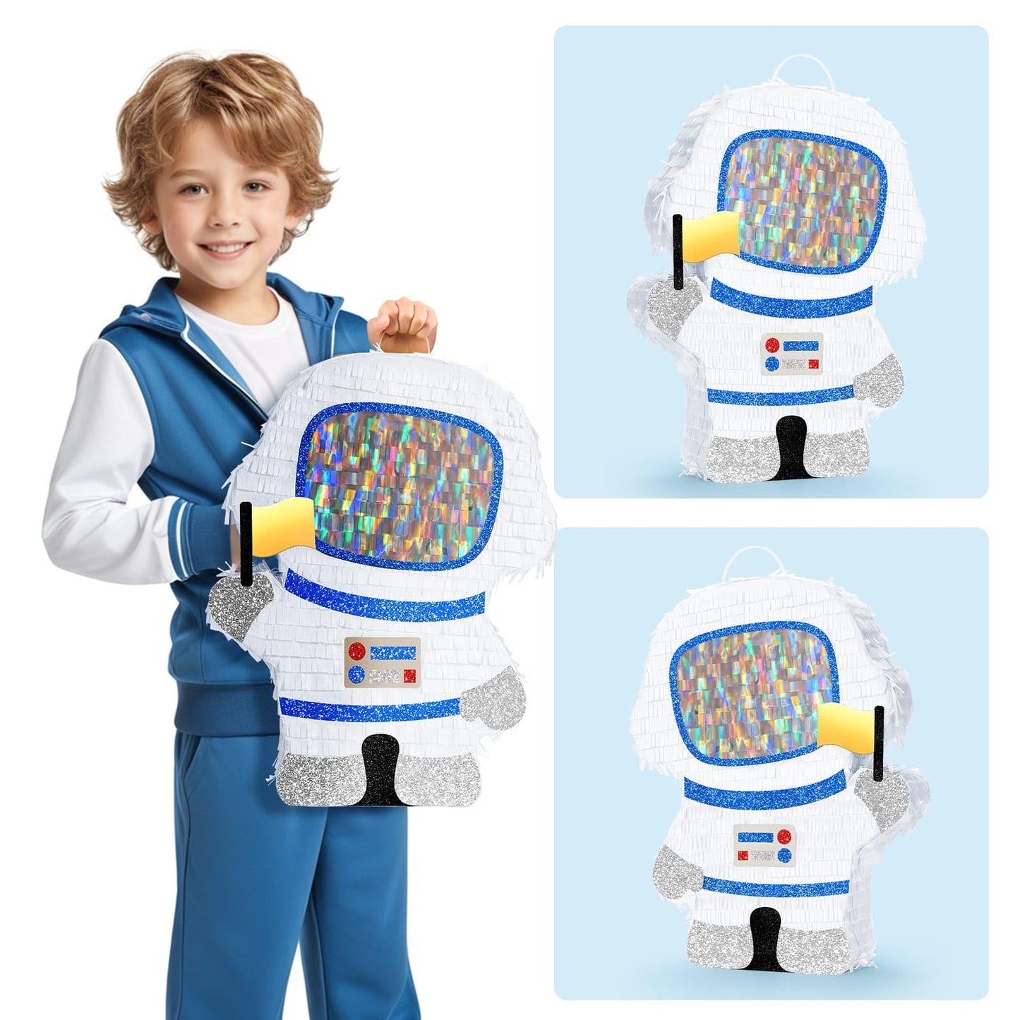 WERNNSAI Astronaut Pinata - Space Party Decor with Blindfold & Bat