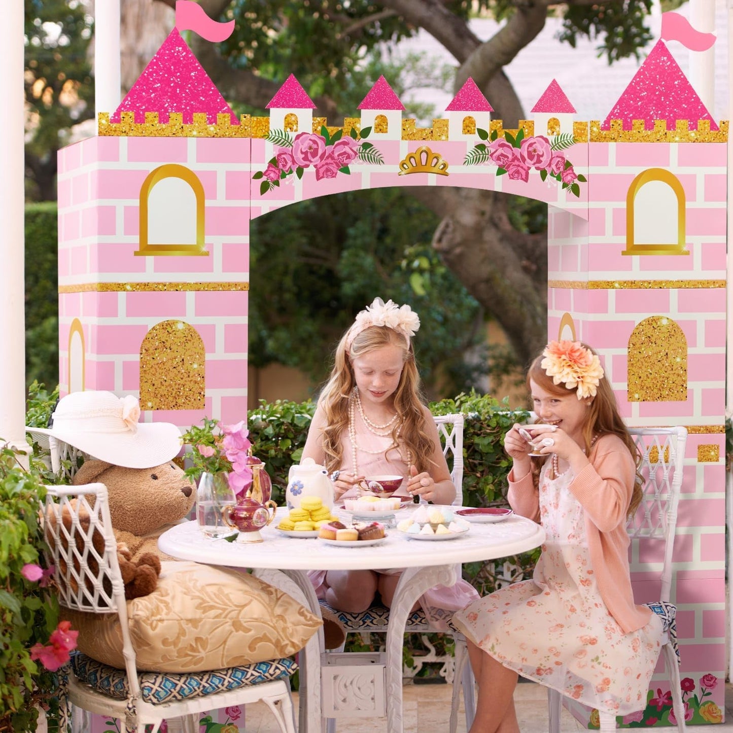 WERNNSAI 11 PCS Princess Party Decorations – Pink Castle Playhouse Kit