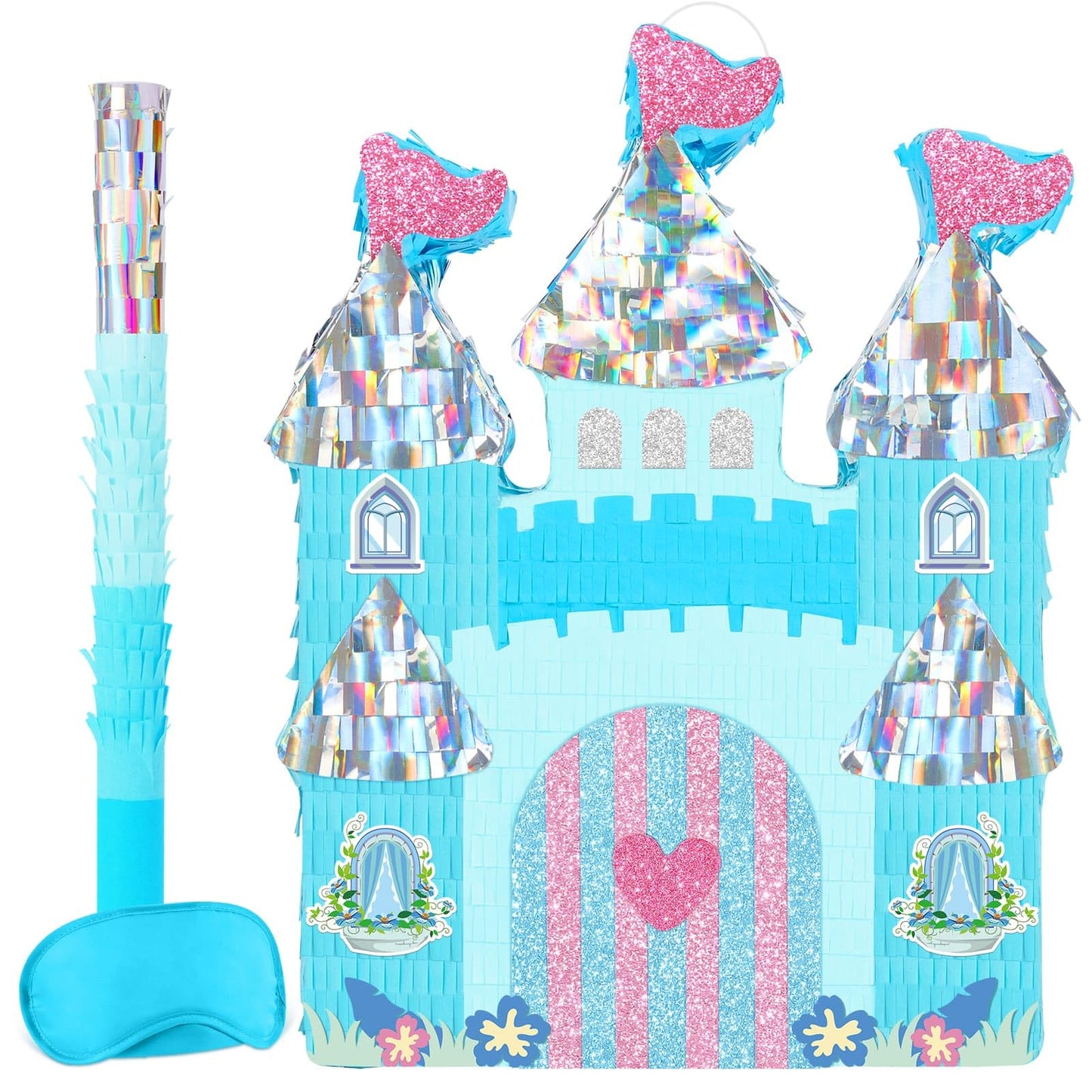 WERNNSAI Princess Castle Pinata – Ice Castle Pinata for Winter Parties