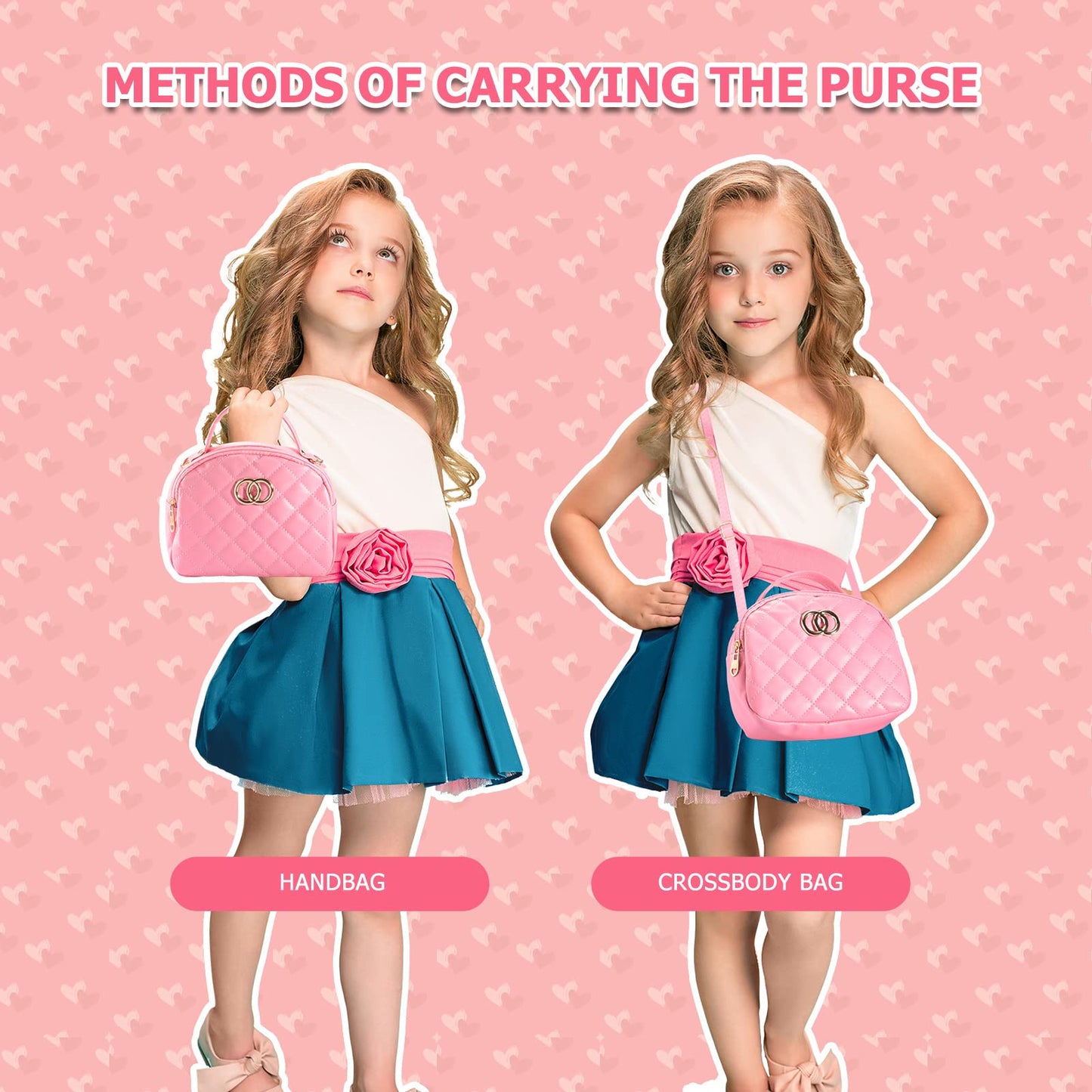 WESAYEE Toddler Purse with Pretend Makeup Kit – Dress-Up Set for Girls 3-8