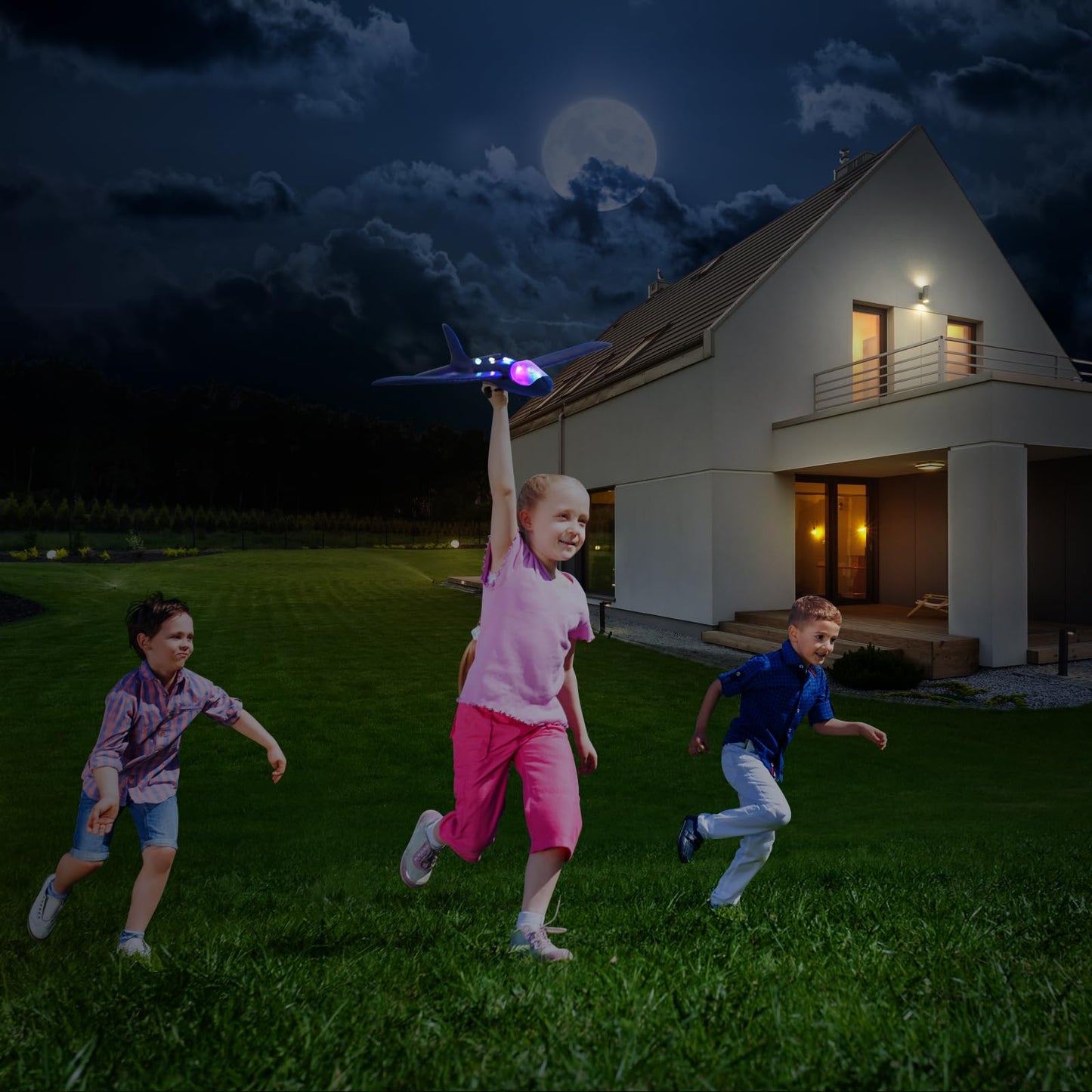 Wesfuner 3 Pack Foam Airplane Launcher Toys – 2 Flight Modes Glider Planes for Ages 3–12