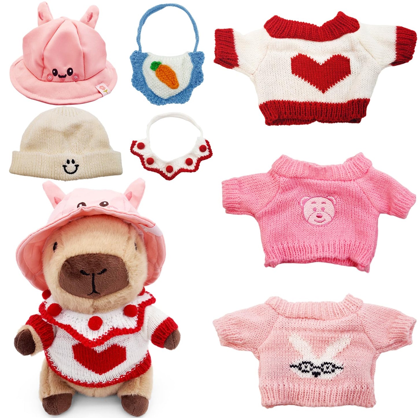 WESOPAN Capybara Plush Toy - 23/30/35 cm Pink Cuddly Stuffed Animal | Gift for Kids