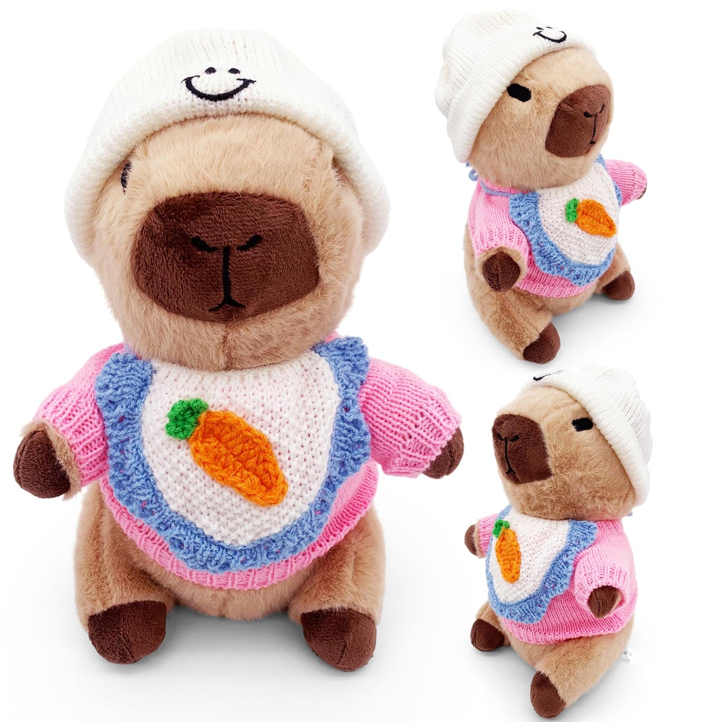 WESOPAN Capybara Plush Toy - 23/30/35 cm Pink Cuddly Stuffed Animal | Gift for Kids
