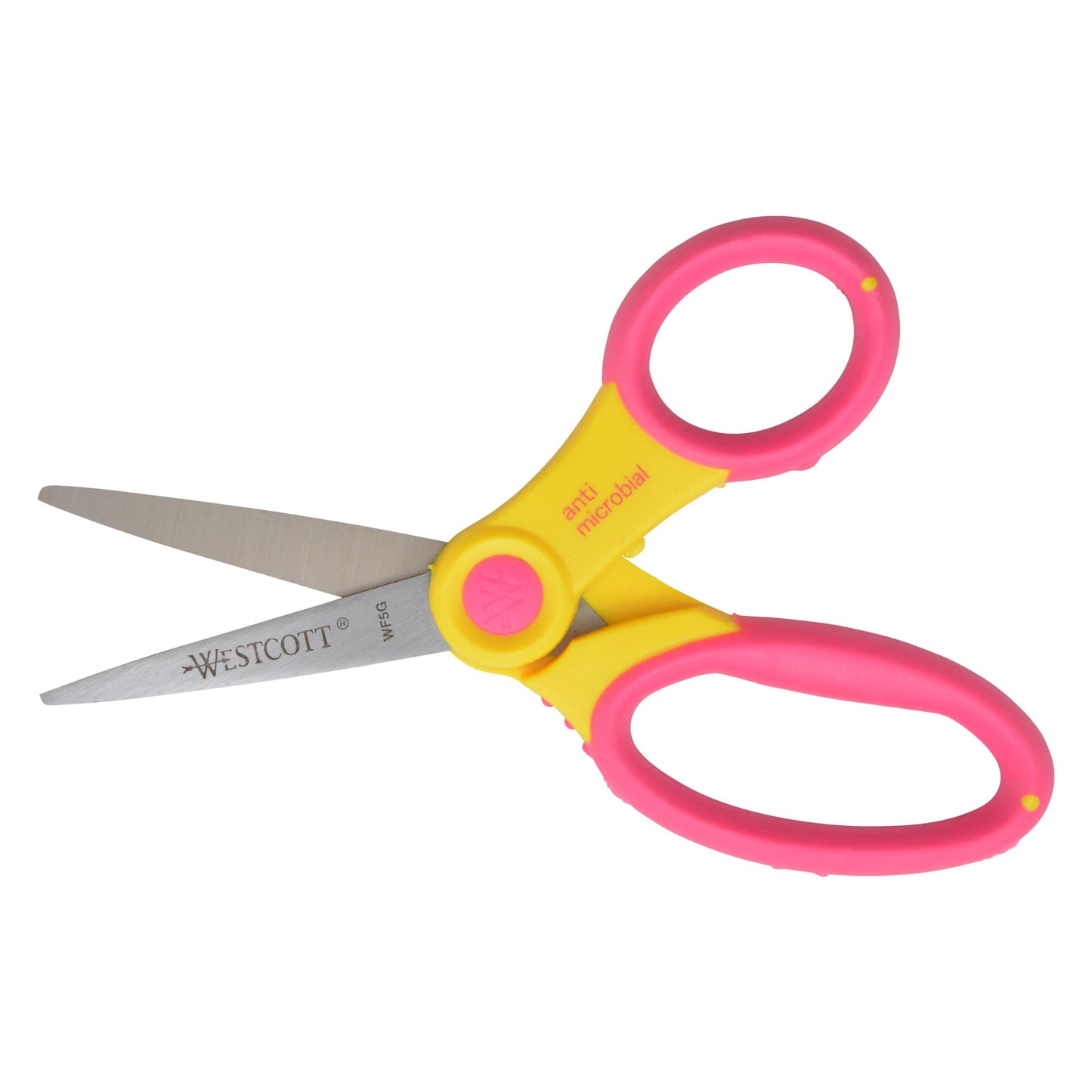 Westcott 14597 Right- and Left-Handed Kids Scissors, Soft Handle, 5-Inch Pointed Tip – Ages 4-8