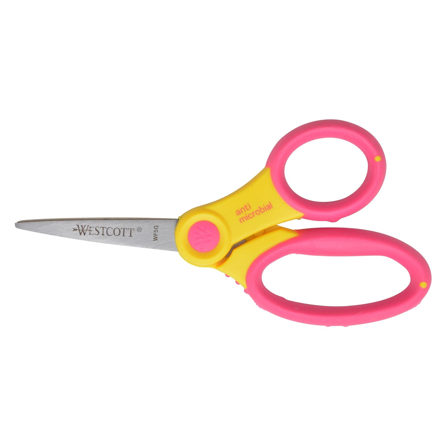 Westcott 14597 Right- and Left-Handed Kids Scissors, Soft Handle, 5-Inch Pointed Tip – Ages 4-8