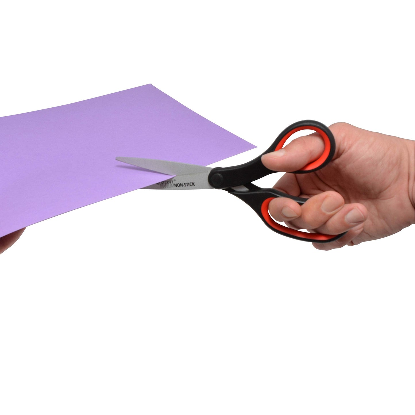 Westcott 8-Inch Titanium-Bonded Non-Stick Scissors, 2-Pack - Black and Red