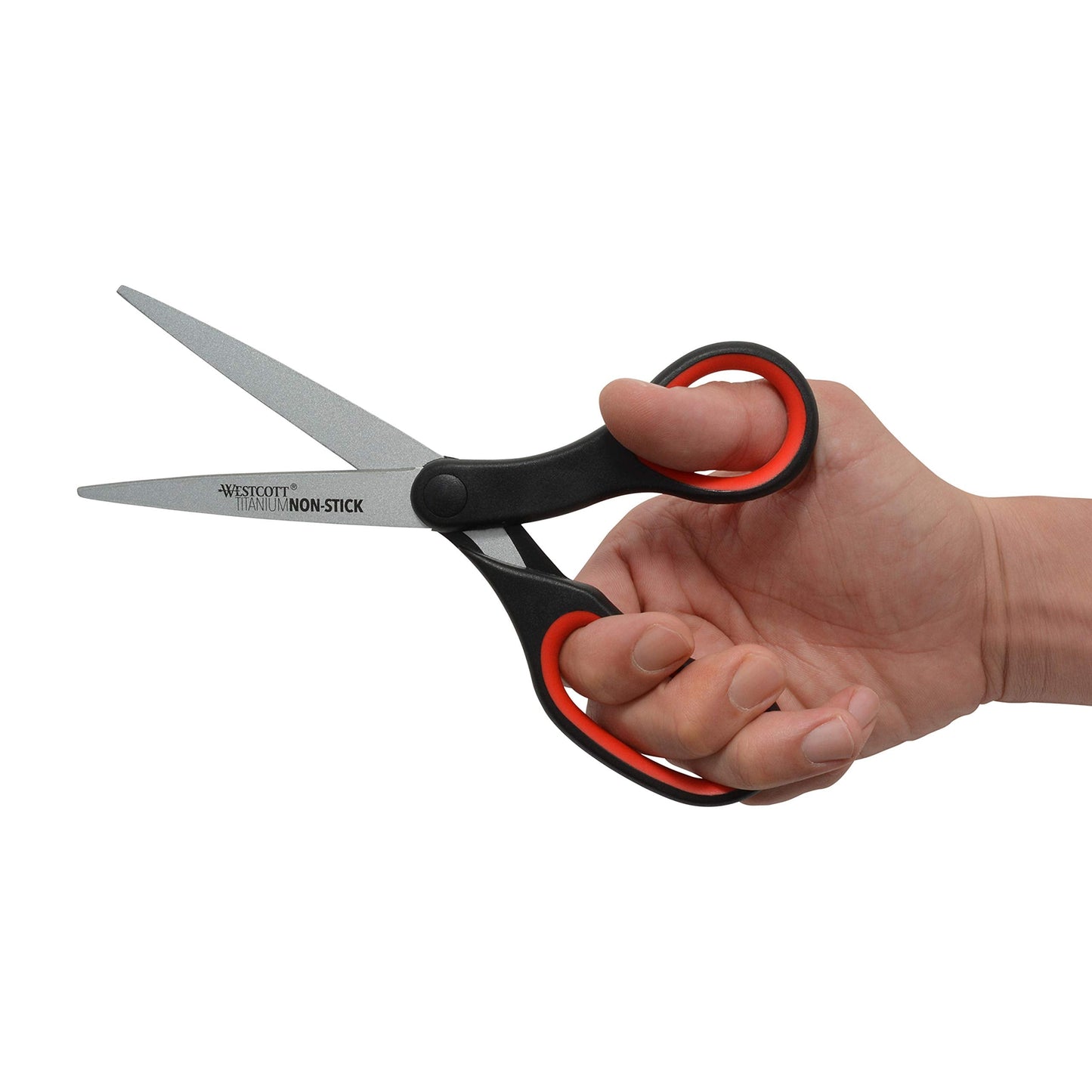 Westcott 8-Inch Titanium-Bonded Non-Stick Scissors, 2-Pack - Black and Red