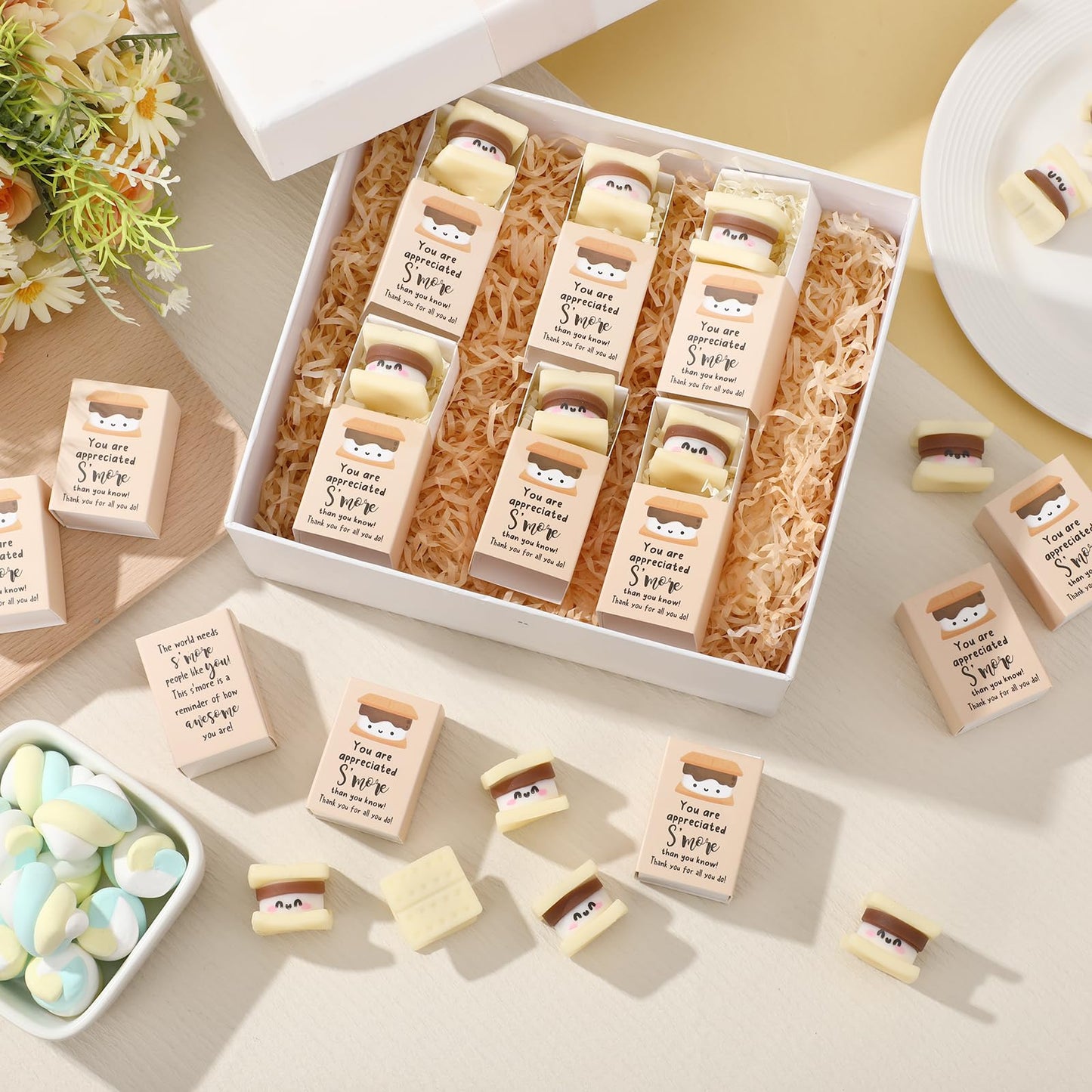 Wettarn 36-Piece S'more Stress Ball Gift Set with Thank You Boxes – Office Appreciation