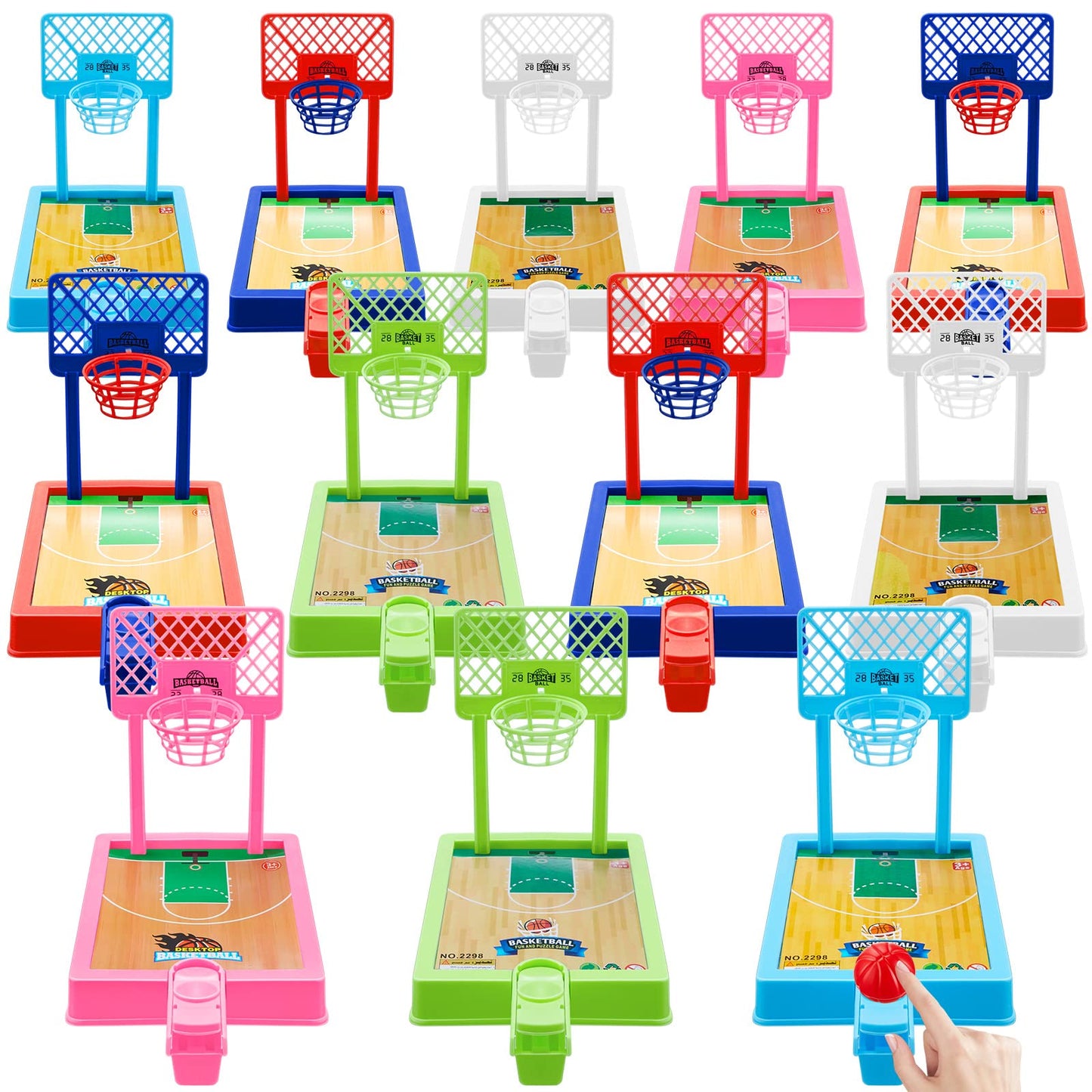 Wettarn 12 Pack Mini Basketball Desktop Arcade Game – Desk Toy & Party Favors