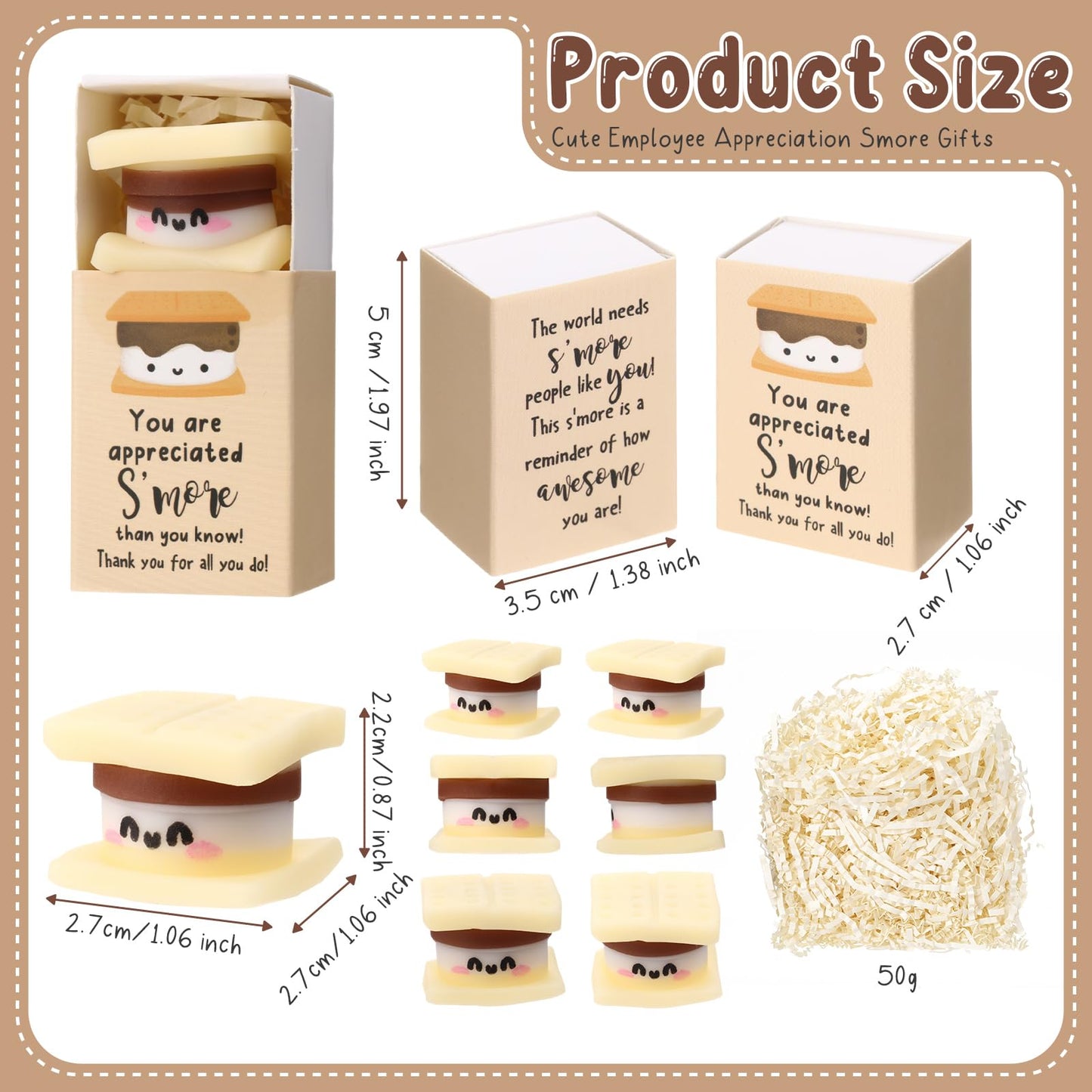 Wettarn 36-Piece S'more Stress Ball Gift Set with Thank You Boxes – Office Appreciation
