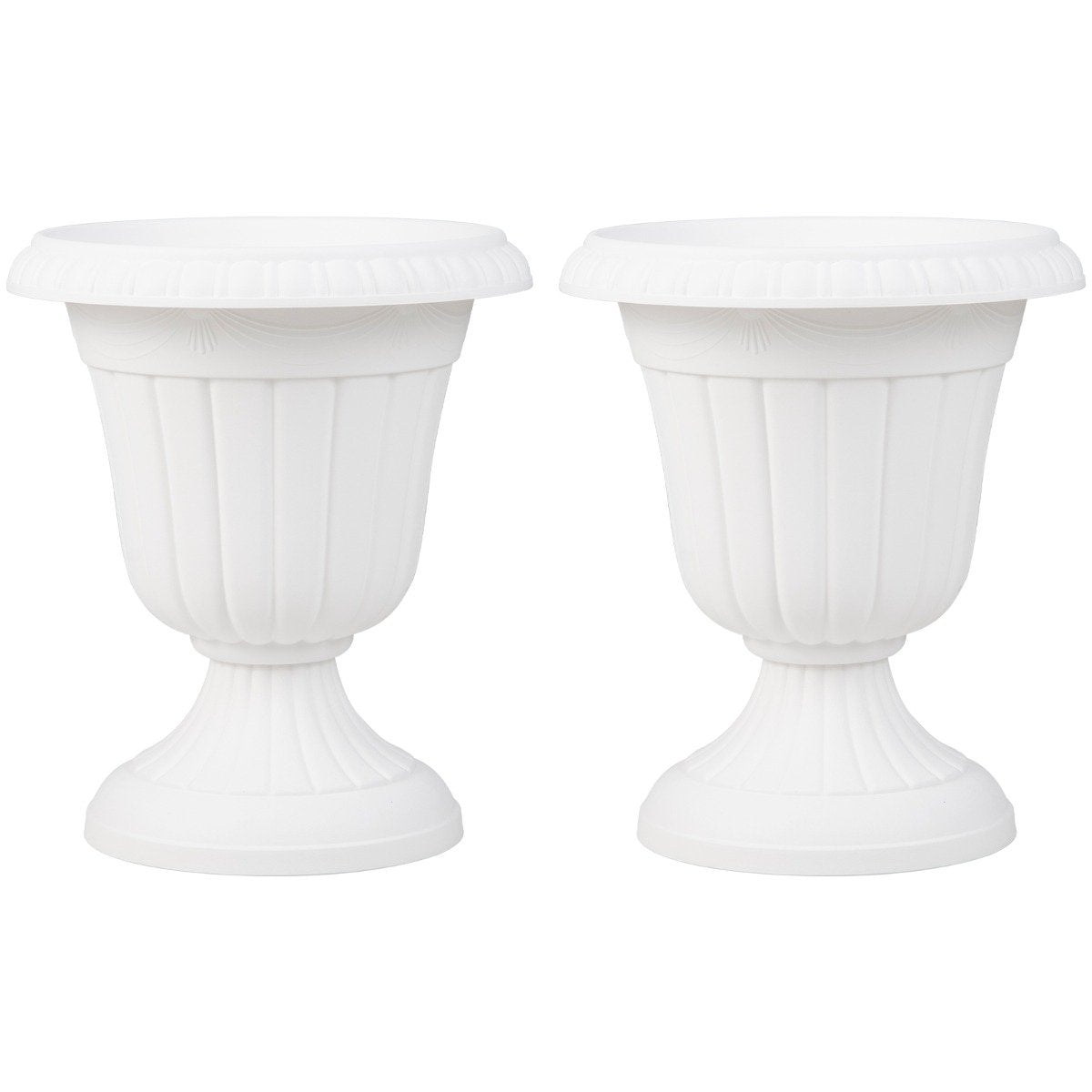 46cm Tall Vintage Planters Set of 2 Urn Plastic Flower Pots-Bronze