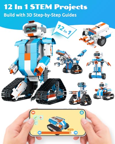 WhalesBot E7 Pro Coding & Remote Control Robot Kit for Kids 8-16 | Scratch, Python, STEM