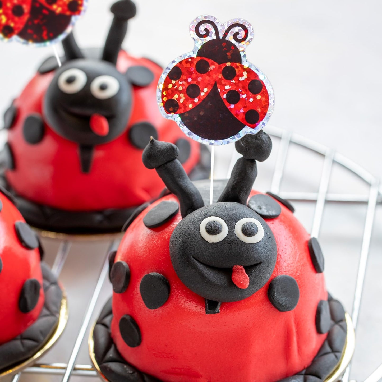 Whaline Summer Ladybug Stickers Roll – 500 Pcs, Waterproof & Self-Adhesive