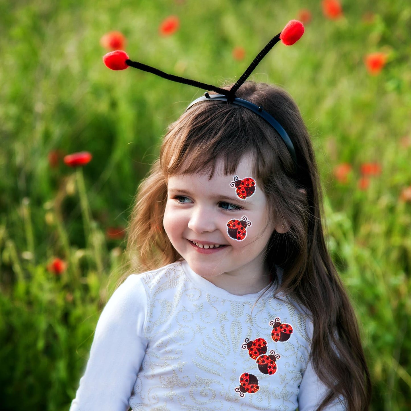 Whaline Summer Ladybug Stickers Roll – 500 Pcs, Waterproof & Self-Adhesive